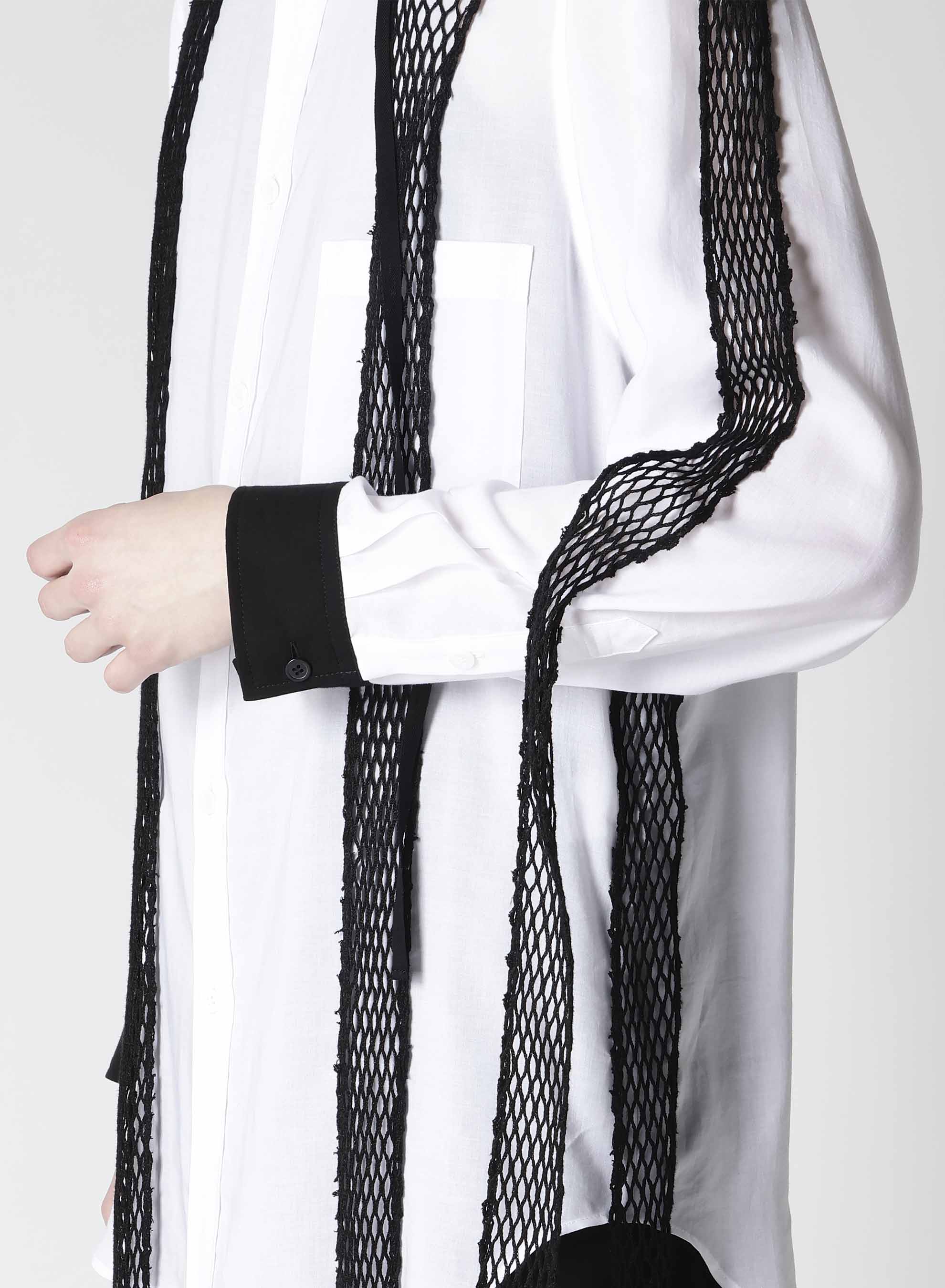 Black Mesh Cellulose Lawn Blouse - Breathable & Lightweight Women's Top for Summer Outfits, Casual Wear & Beach Cover-Up