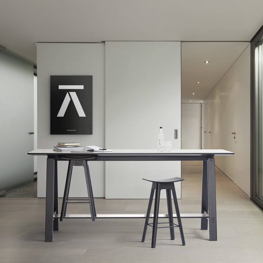 Anne Qvist HC1 Bar Stool by Andersen - Modern Kitchen Counter Stool for Dining, Bar & Home Decor