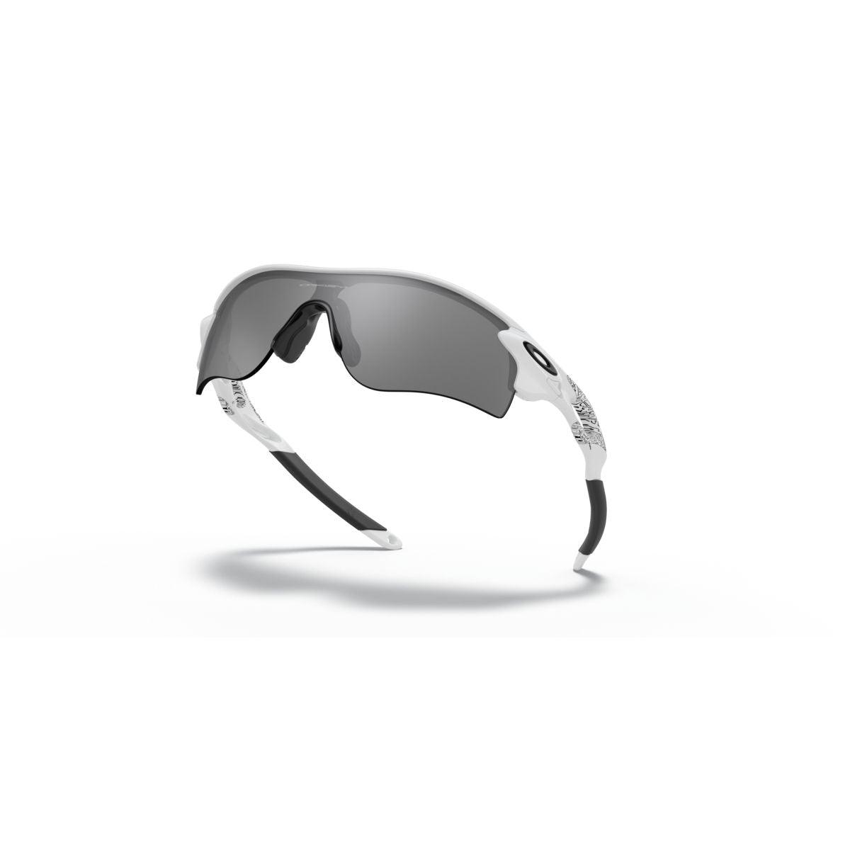 Oakley Radarlock Path Sunglasses - Matte White Frame with Slate Iridium Lenses (Low Bridge Fit, Model 0OO9206 920602) - Perfect for Running, Cycling & Outdoor Sports