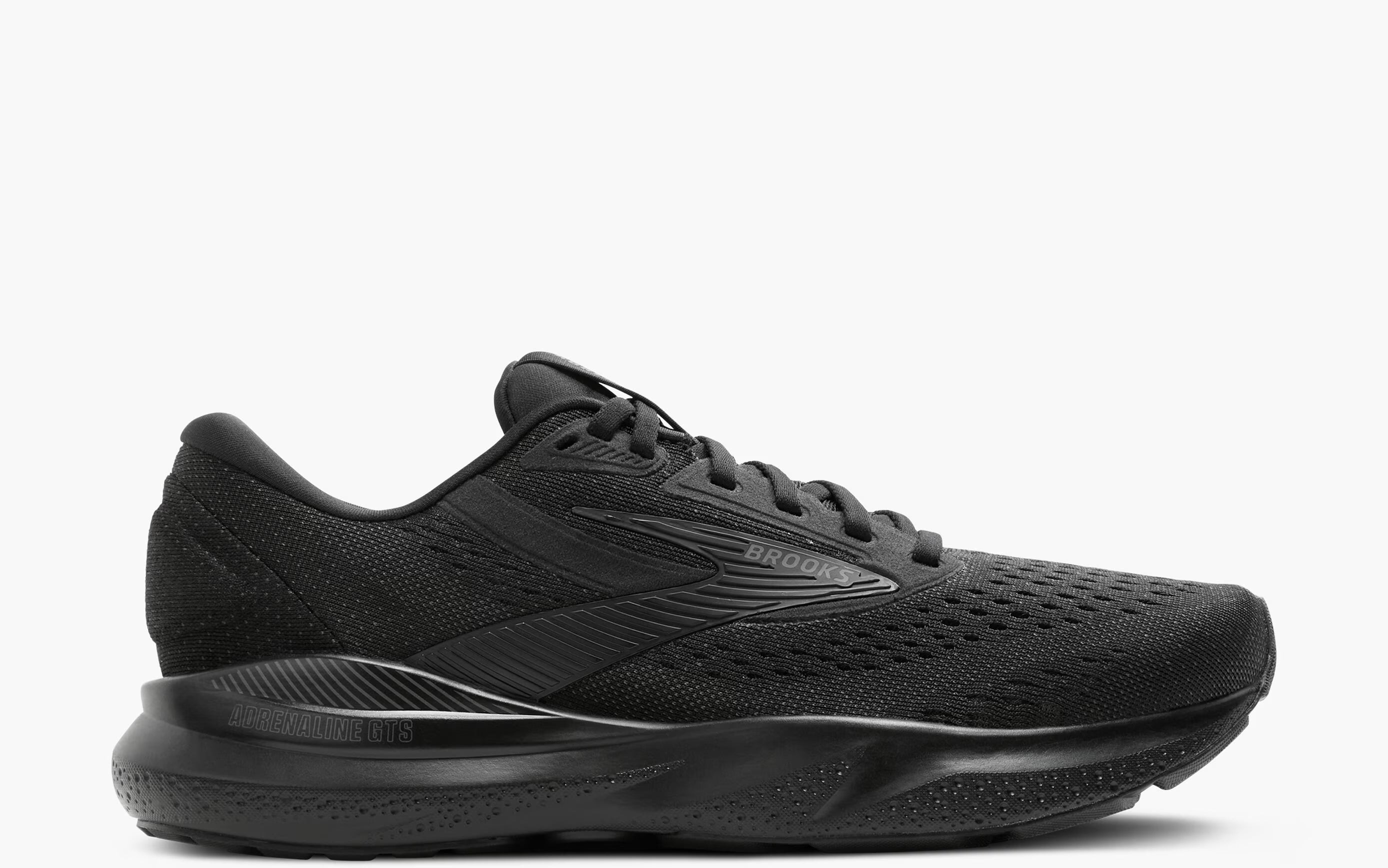 Brooks Men's Adrenaline GTS 24 Running Shoes - Black/Black/Ebony | Supportive Cushioning for Road Running, Jogging & Marathon Training