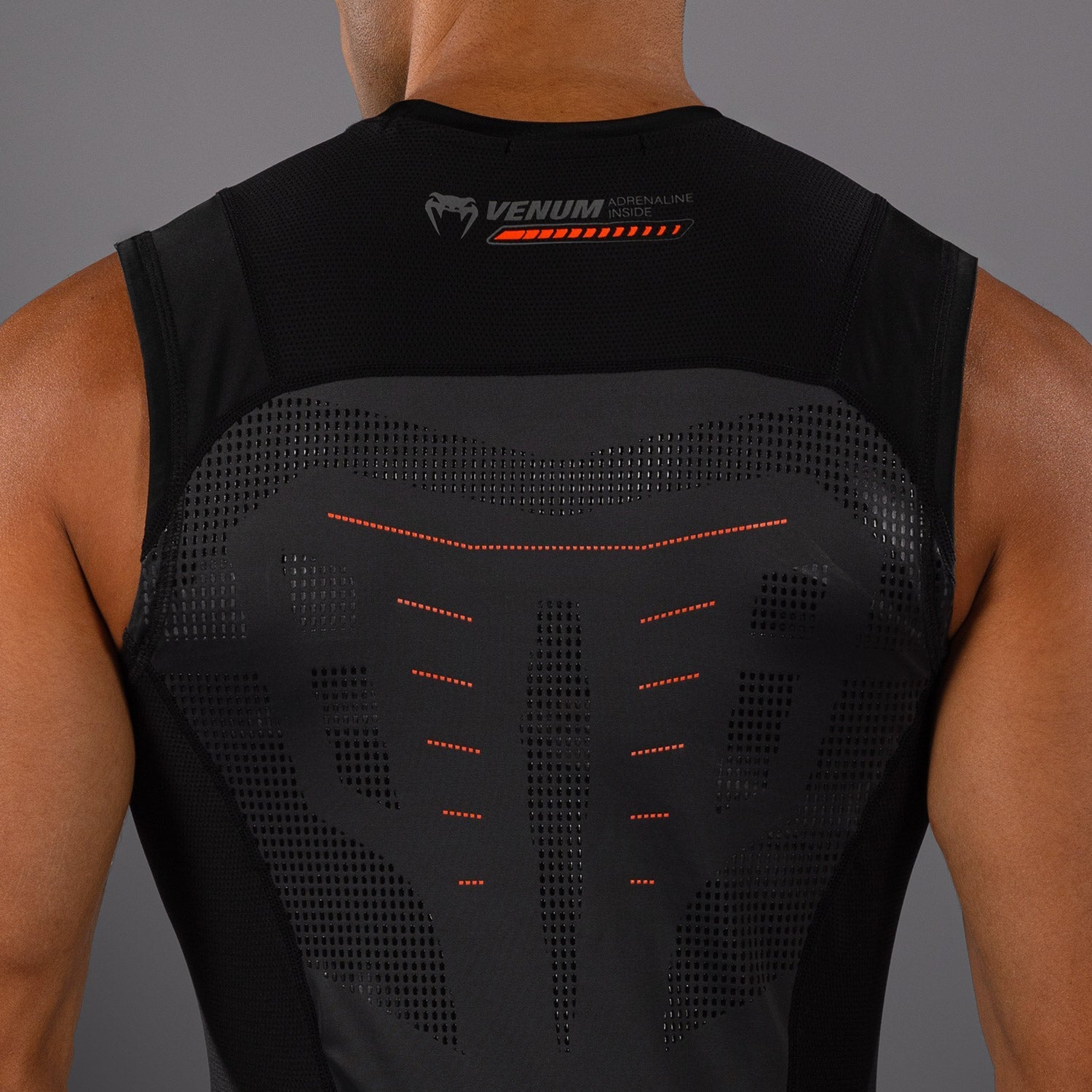 Venum Technical 3.0 Sleeveless Rashguard - Graphite MMA & BJJ Training Shirt for Men - Moisture Wicking & Quick Dry Compression Top for Grappling, Boxing & Fitness Workouts