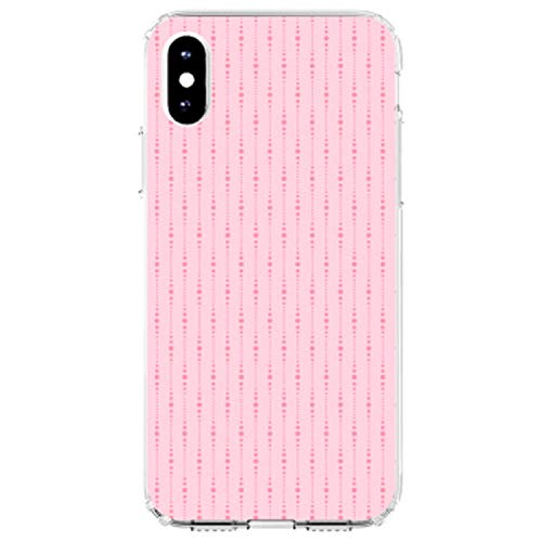 Pink Dot Line Pattern On Clear Case
