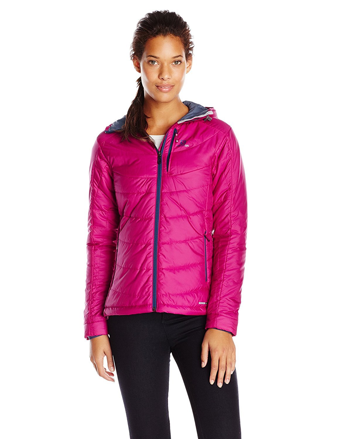 Salomon Women's Insulated Hoodie Jacket - Waterproof Winter Jacket for Hiking, Skiing & Outdoor Activities | Warm Fleece Lined Windbreaker for Cold Weather Adventures