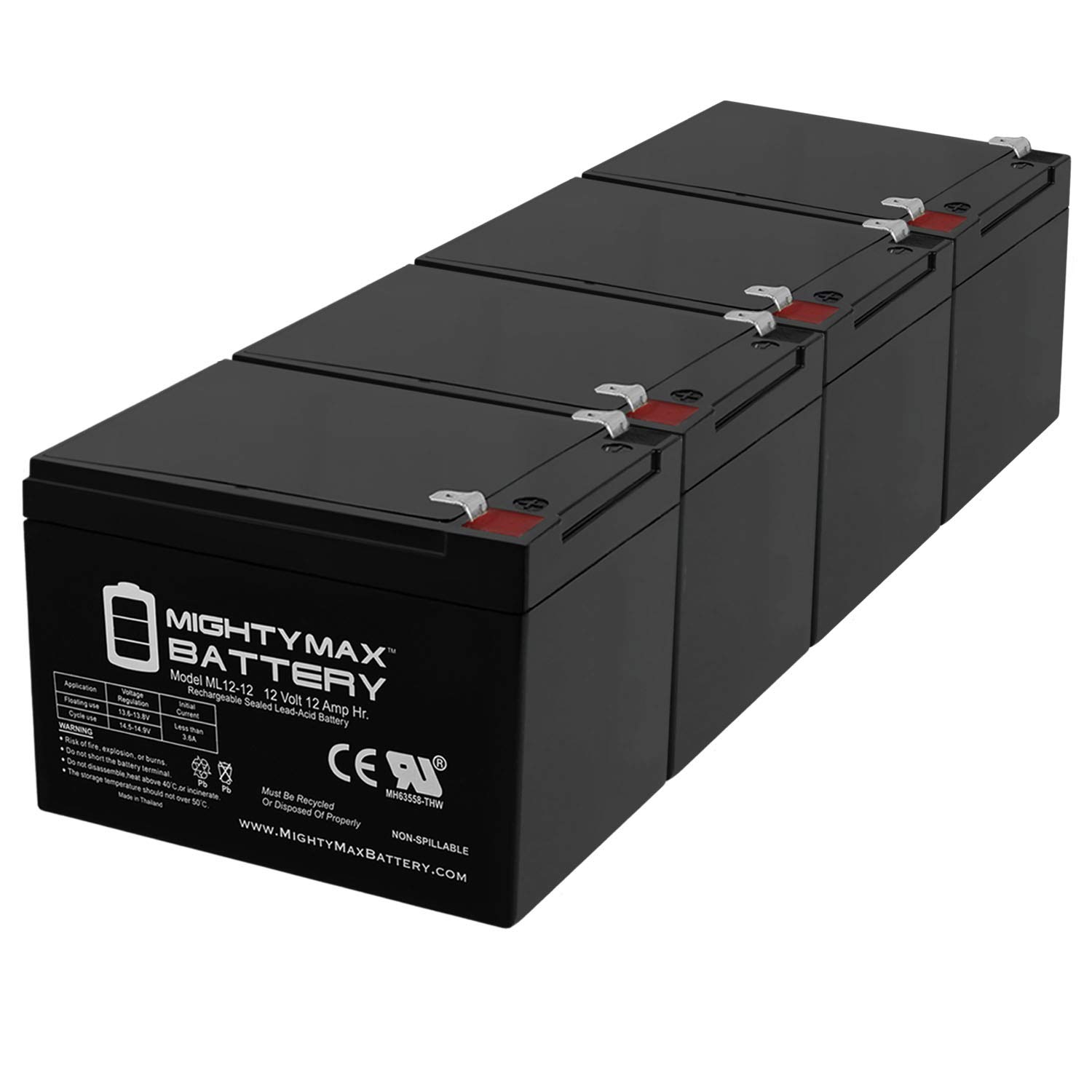 Mighty Max 12V 12AH SLA Replacement Battery for CTM Homecare HS-290-4 Pack - Power Wheelchairs, Scooters & Medical Equipment