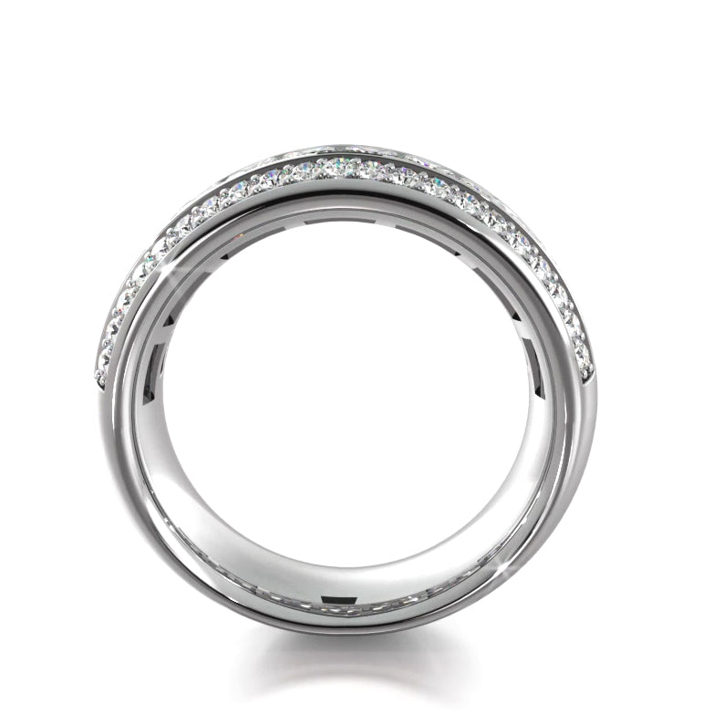 1.56 Carat Princess & Round Cut Diamond Wedding Band – Elegant Bridal Ring for Engagement, Anniversary & Special Occasions