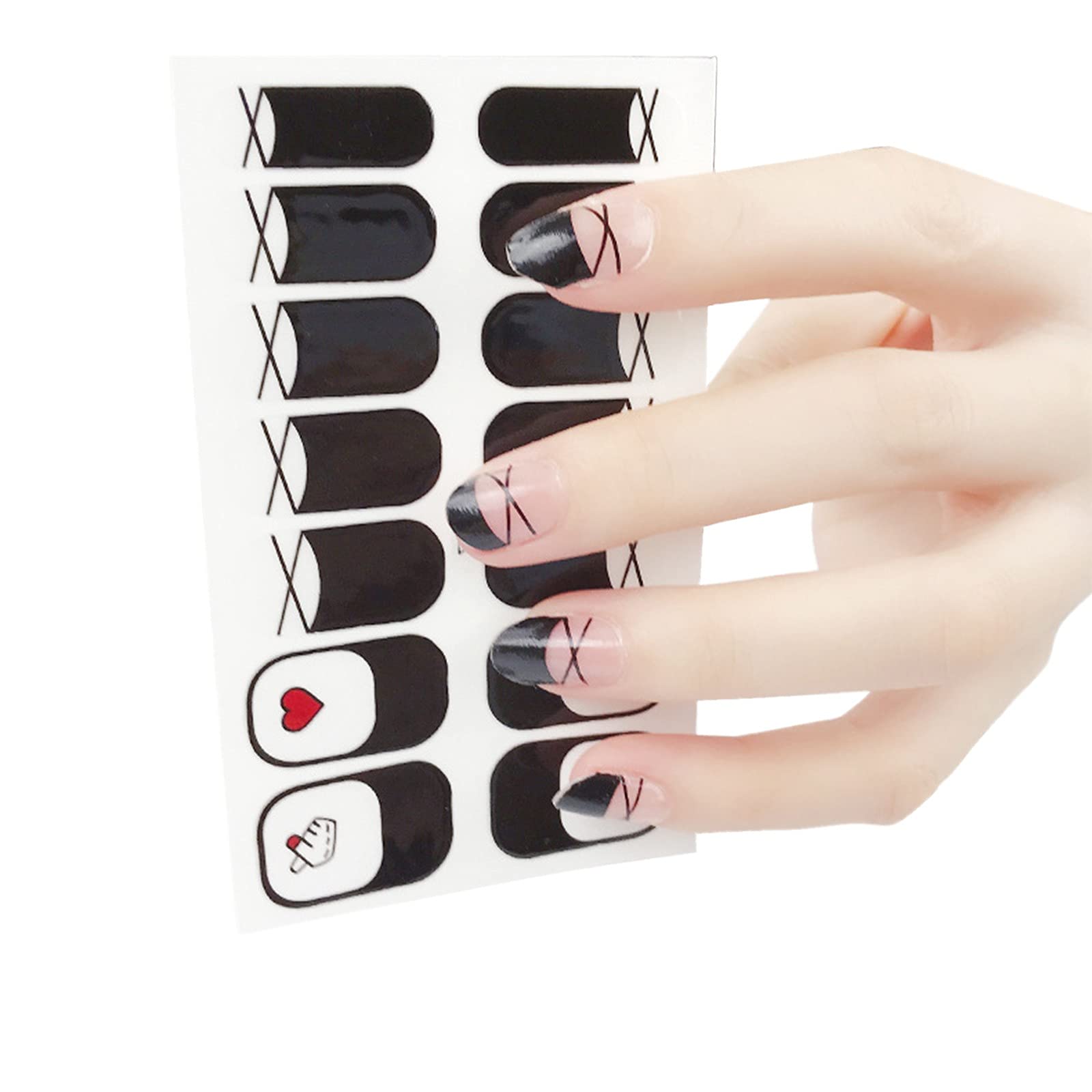 Professional DIY Nail Extension Kit for Women & Girls - Fake Press on Nails with Ballerina Designs, Full Wrap Stickers & Polish Strips for Home Salon Manicure | Perfect for Parties, Weddings & Daily Wear (Size G, One Size)