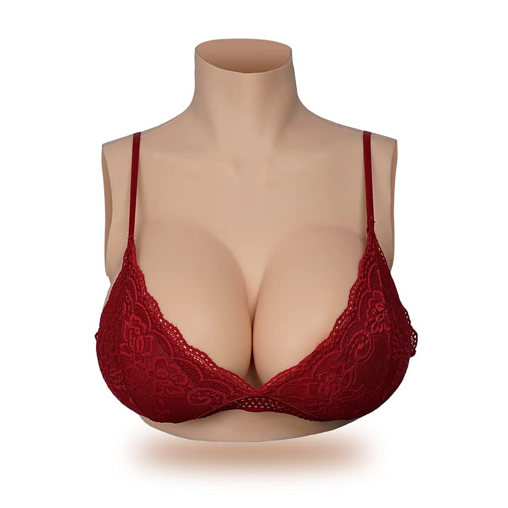 Premium Silicone Breastplate C-H Cup - Realistic Fake Breast Forms for Crossdressers, Drag Queens & Cosplay - Enhance Your Feminine Look for Parties, Performances & Costume Events