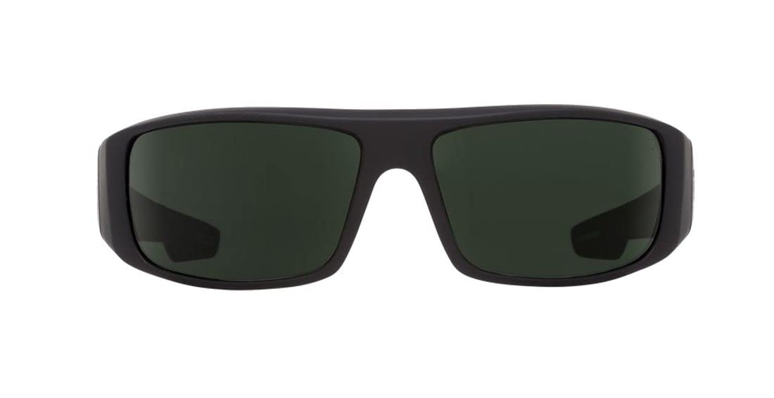 SPY Logan Polarized Sunglasses for Men & Women - Matte Black Frame with Grey Polarized Lenses - UV Protection, Anti-Glare - Perfect for Driving, Fishing & Outdoor Activities