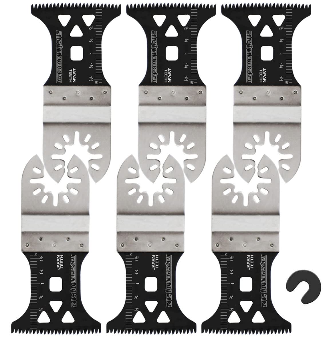 Japanese Precision Oscillating Saw Blades for Wood, Metal & Plastic - 6-Pack Multi-Tool Blades for DIY, Carpentry & Home Renovation Projects