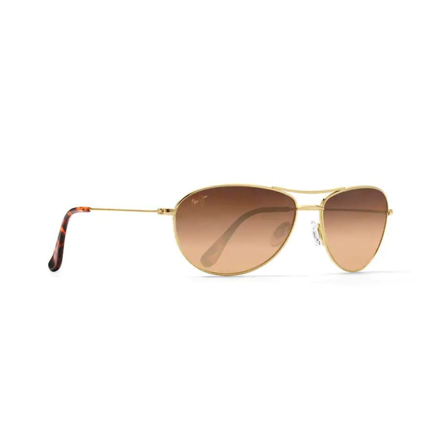 Maui Jim Baby Beach Polarized Sunglasses - Gold Frame with HCL Bronze Lens for UV Protection - Perfect for Beach, Driving & Outdoor Activities