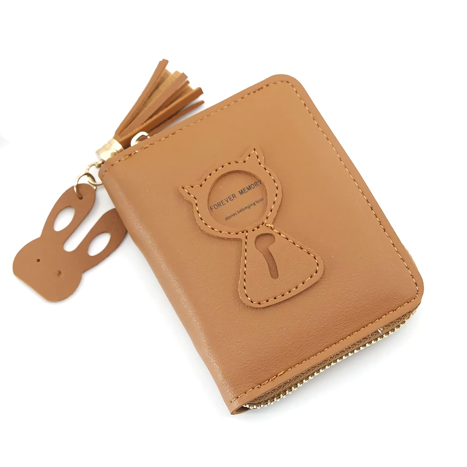 Genuine Leather Women's Slim Wallet for Credit Cards & ID - Compact RFID Blocking Brown Wallet (ZA-US10707) - Perfect for Everyday Use, Travel & Gift Giving
