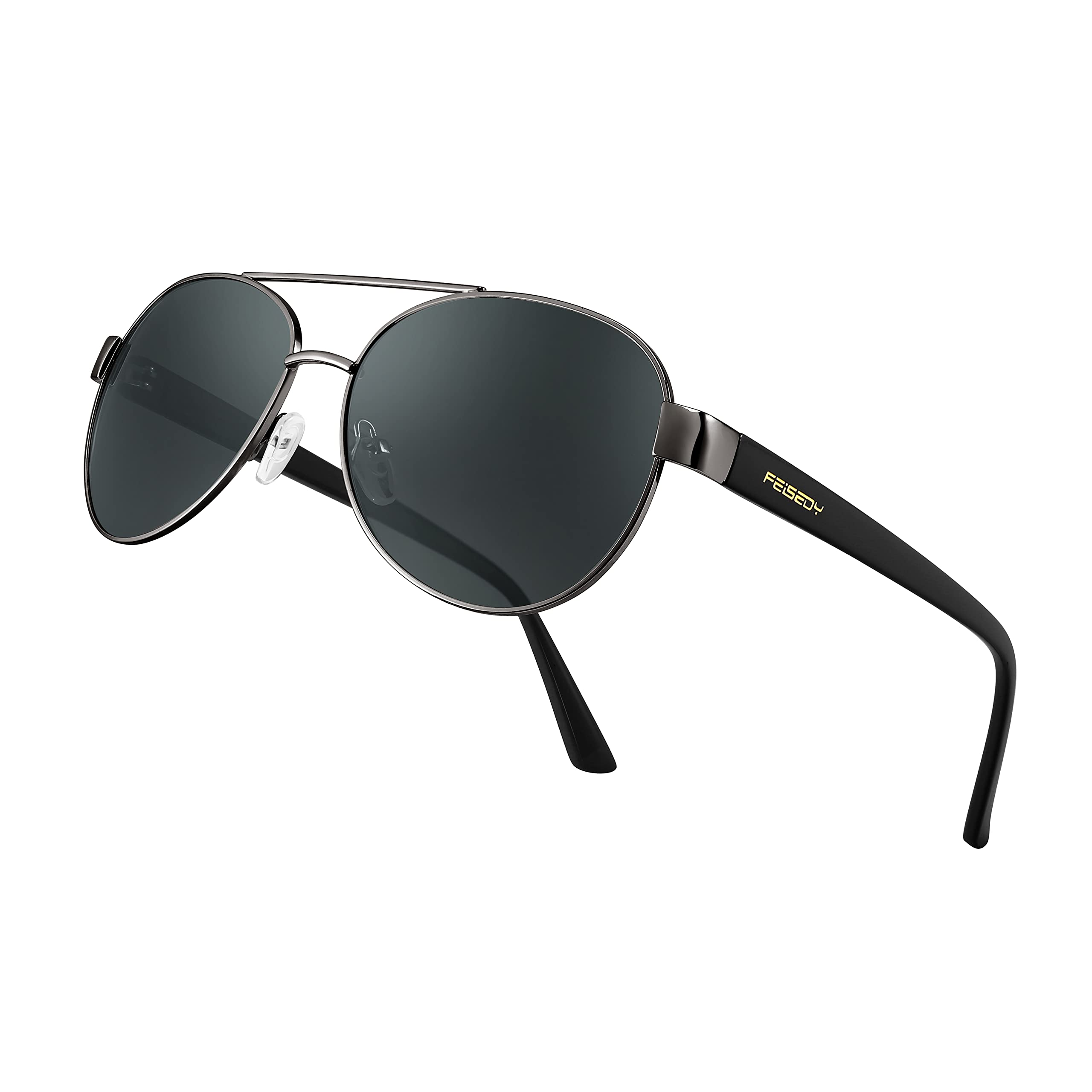 FEISEDY Classic Aviator Sunglasses for Women & Men - Polarized UV400 Protection Pilot Sunglasses for Driving, Fishing, Golf, Outdoor Activities - Style B4109
