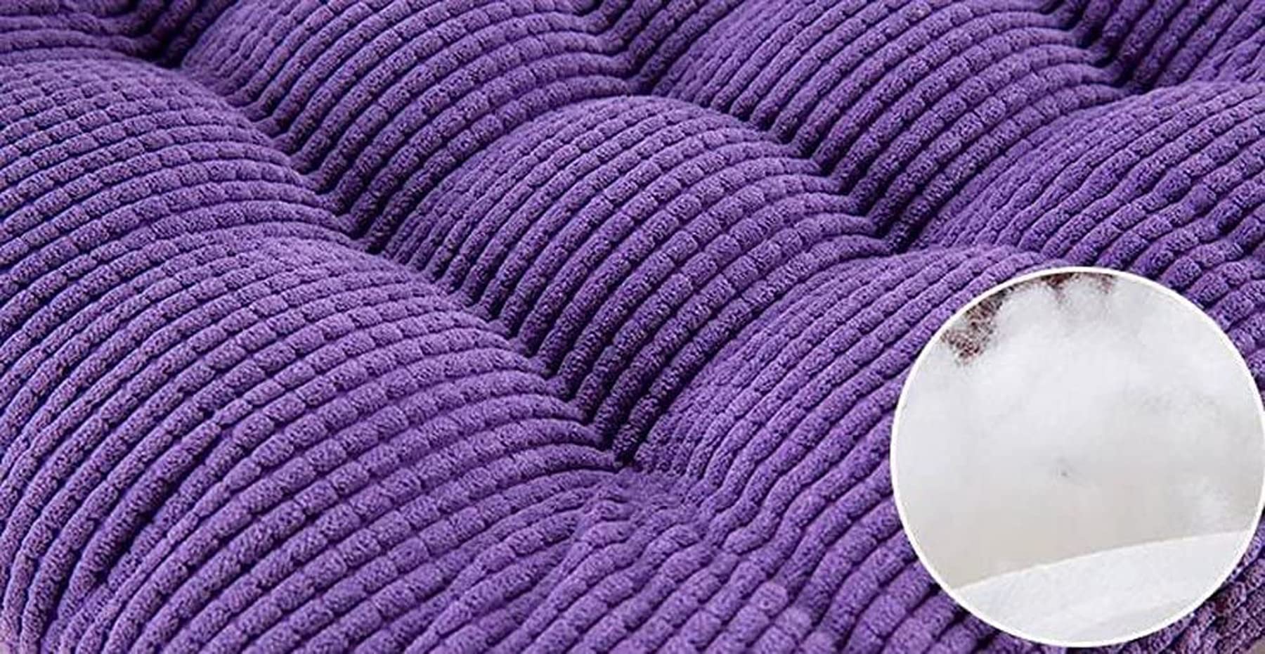 Premium Non-Slip Corduroy Chair Cushion with Ties - 17x17 Inch Tufted Seat Pad for Kitchen, Dining, Office & Car Chairs - Comfortable & Stylish Blue Home Decor (Perfect for Living Room, Patio & Workspace)