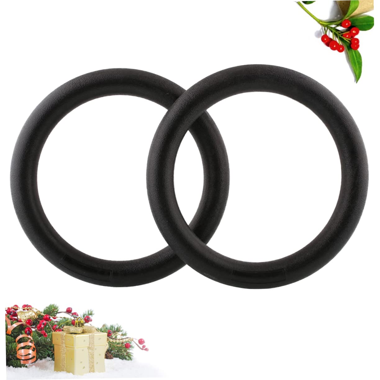 GOOHOCHY 4-Pack Adjustable Gymnastic Rings for Strength Training, Pull Ups, CrossFit & Home Workouts - Heavy Duty Wooden Gym Rings with Straps for Men & Women - Perfect for Indoor & Outdoor Fitness