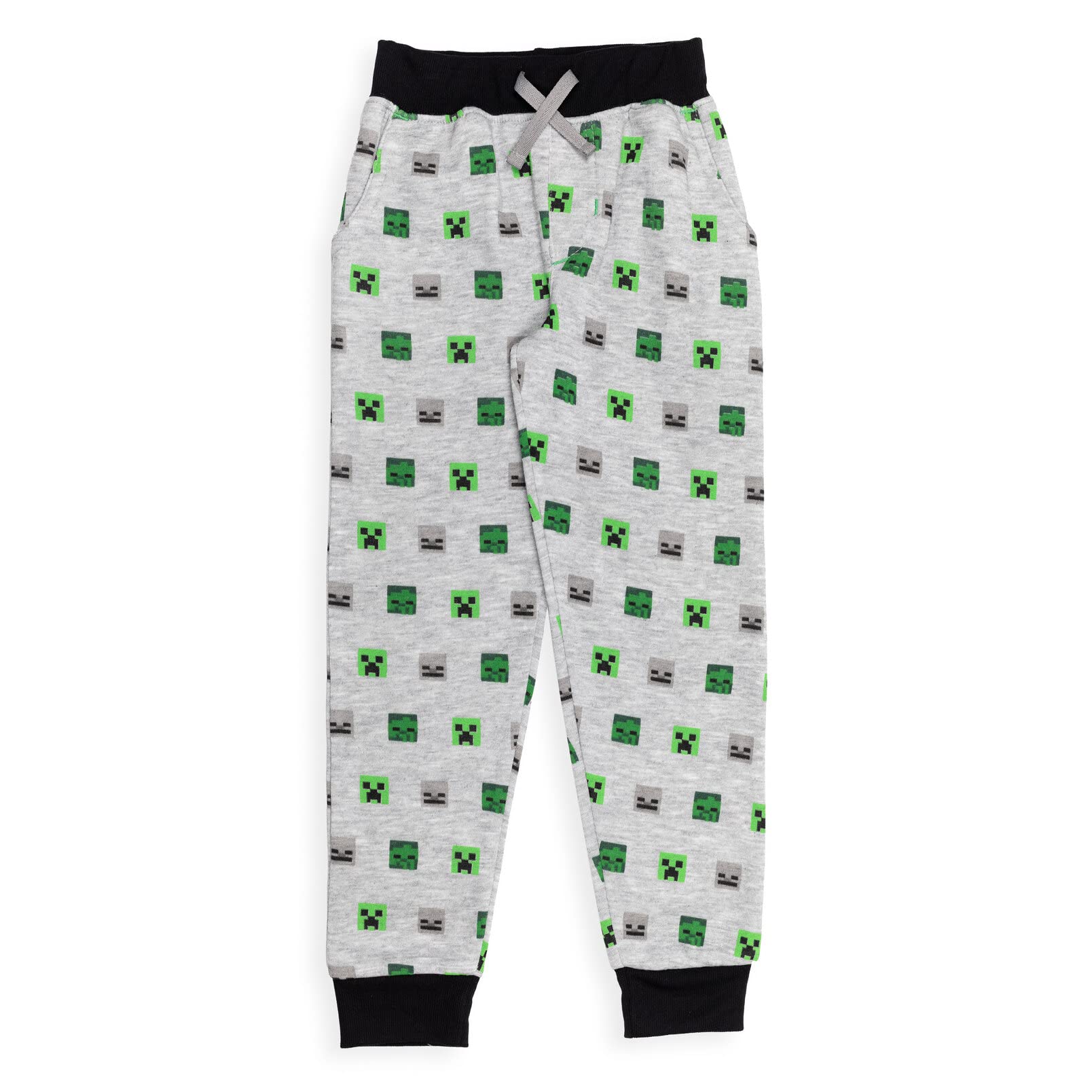 Minecraft Fleece Jogger Pants for Kids - 2 Pack Warm & Comfortable Pajama Bottoms for Boys & Girls - Perfect for Sleepovers, Gaming & Winter Lounging