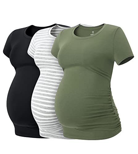 Black+heather Gray Stripe+olive Drab 3 Pack