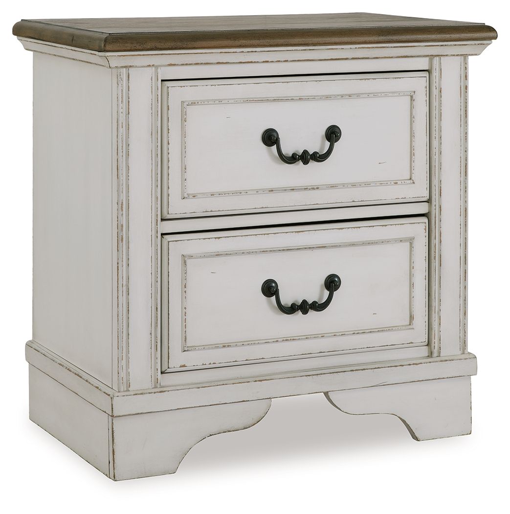 Blendon Two-Tone Nightstand with 2 Drawers - Modern Bedside Table for Bedroom, Living Room, or Office Storage