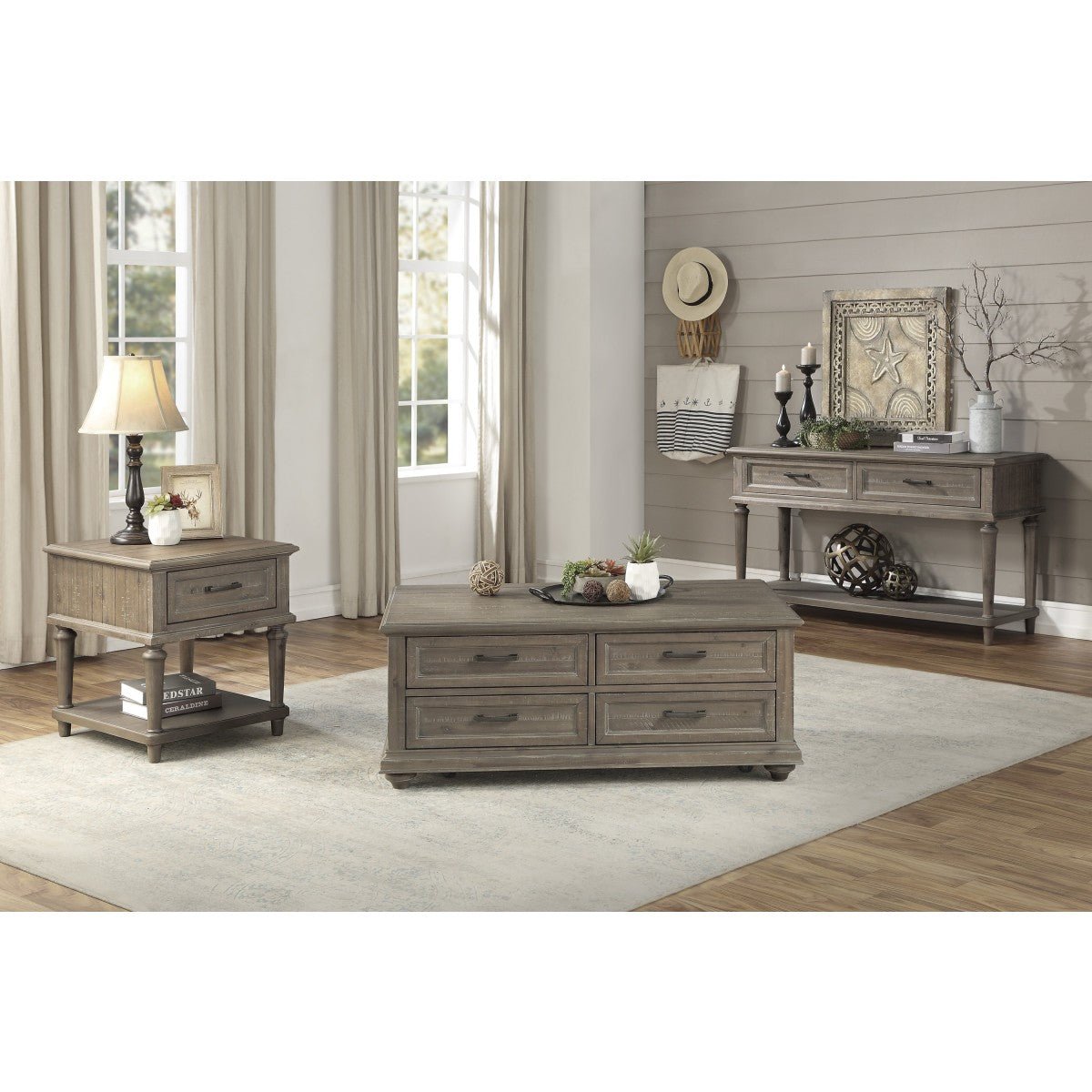 Modern Cardano Grey Cocktail Table - Stylish Coffee Table for Living Room, Lounge & Office - Perfect for Entertaining & Relaxing