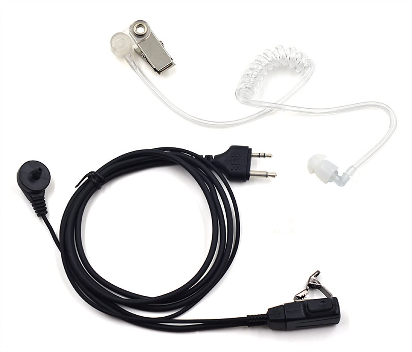 ARSMI 2-Pack Invisible Earpiece Headset with Microphone & PTT Button - Compatible with Midland Walkie Talkies & CB Radios - Perfect for Security, Events, and Outdoor Adventures
