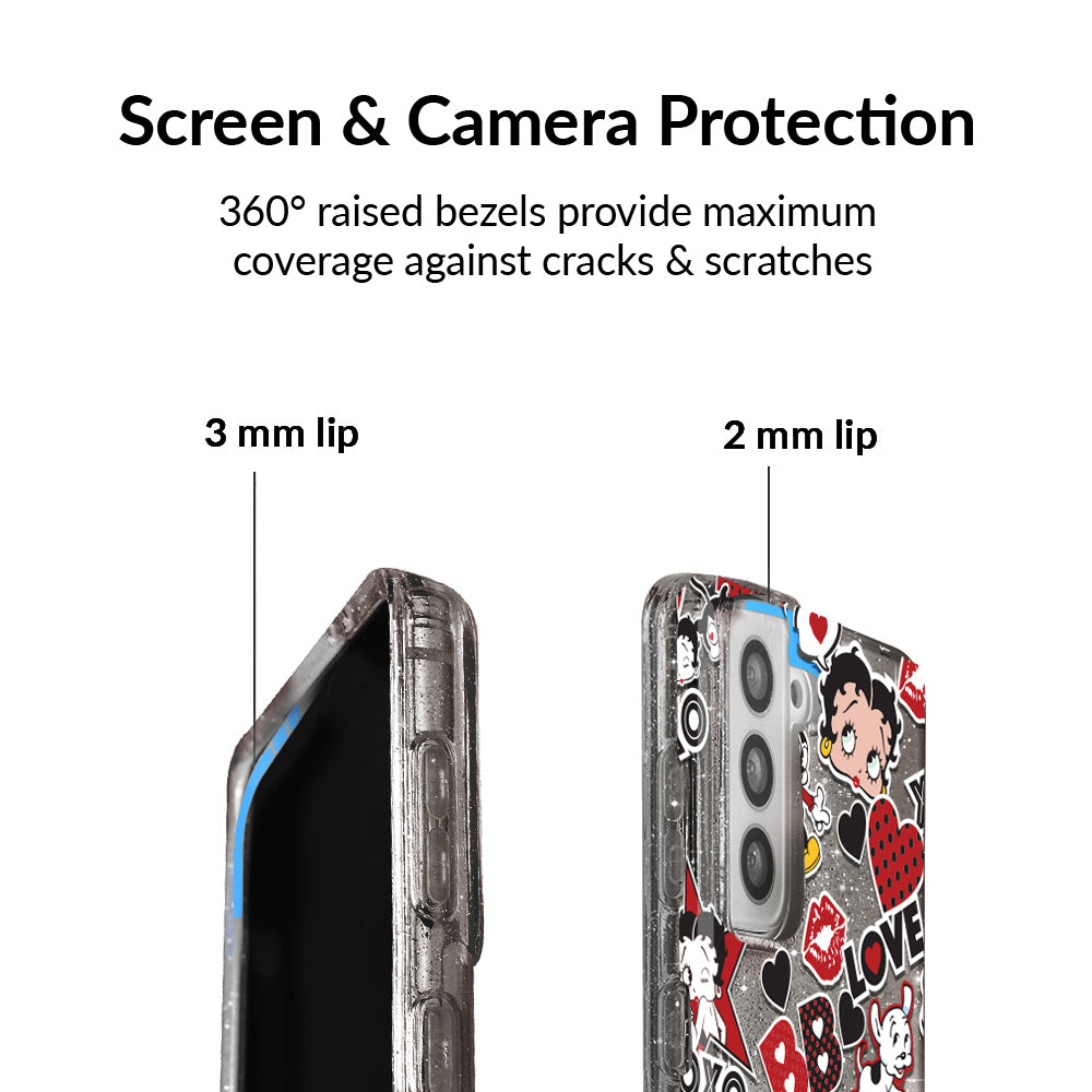 Betty Boop Glitter Samsung Phone Case - Stylish & Protective Cover for Samsung Galaxy - Perfect for Everyday Use & Fashion Accessories