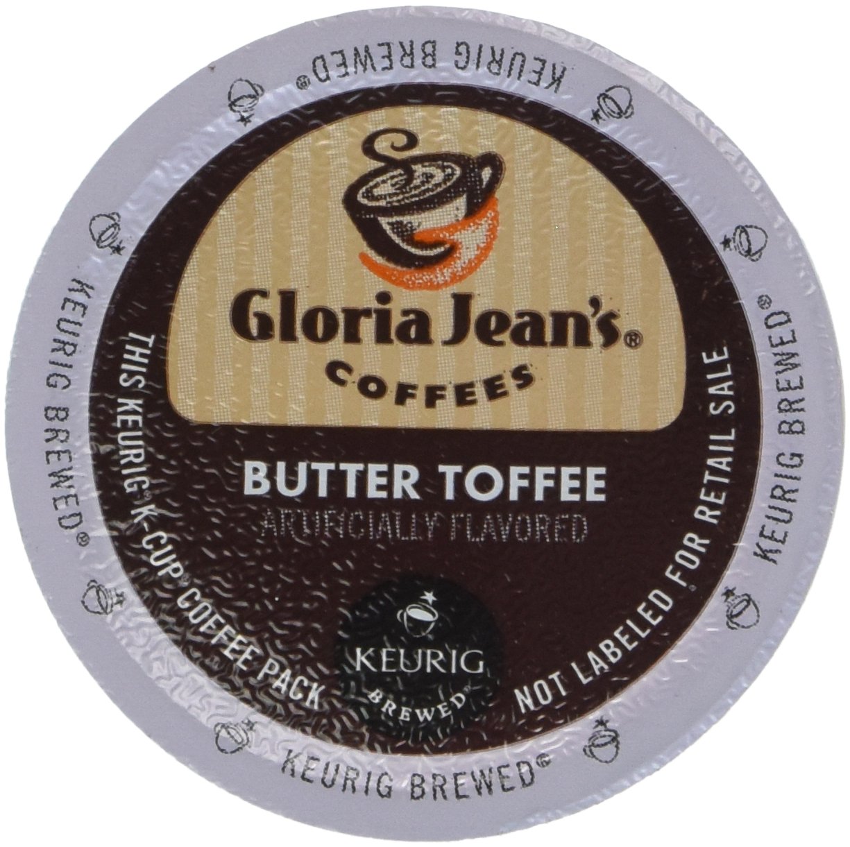 Gloria Jeans Butter Toffee Coffee Pods for Keurig K-Cup Brewers - 24 Count - Rich Caramel Flavored Coffee for Morning Boost & Office Break
