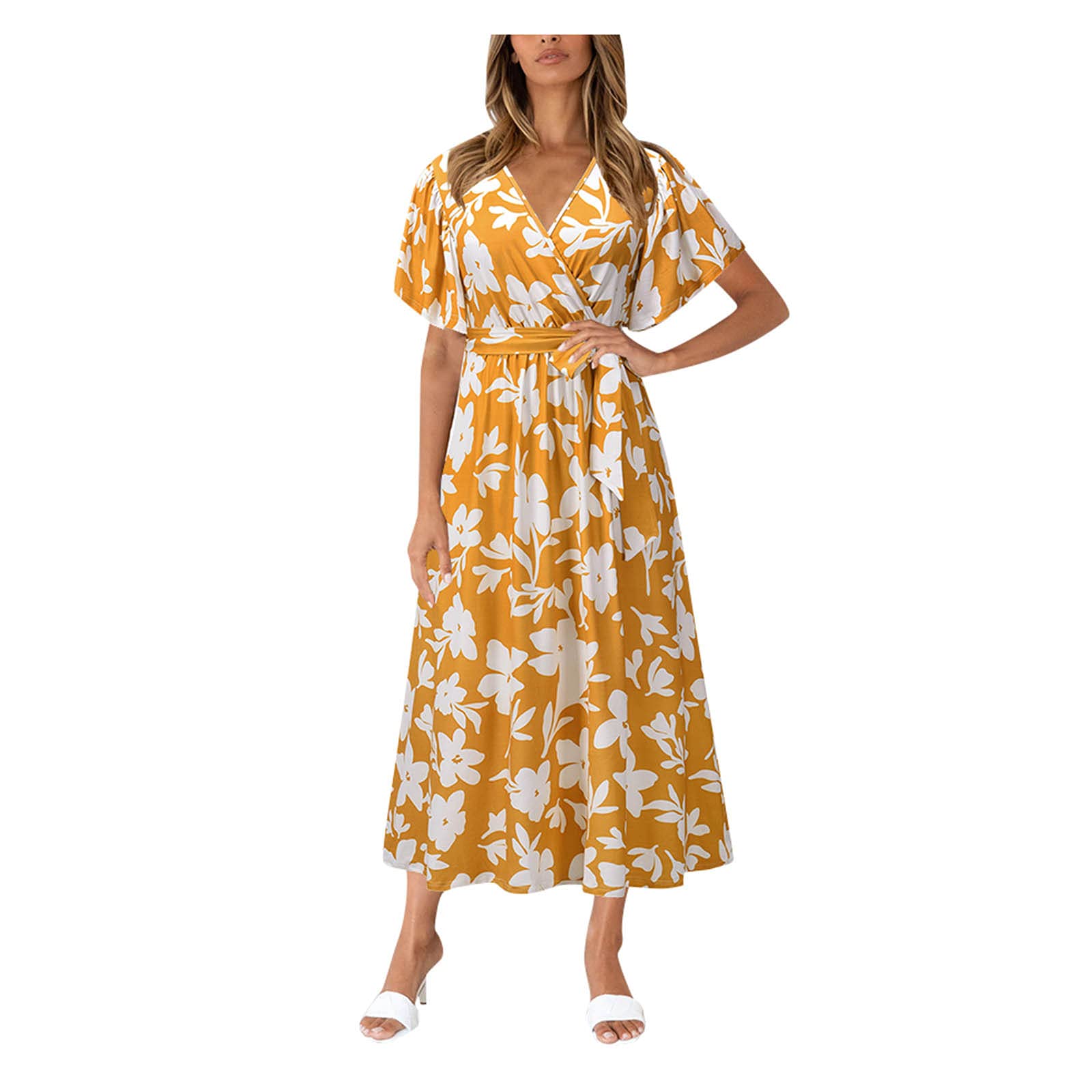 ETHKIA Women's Floral Print Sleeveless Summer Dress - Casual Long Sling Dress for Women, Beach Cover Up, Vacation Outfit, Party Wear & Everyday Fashion