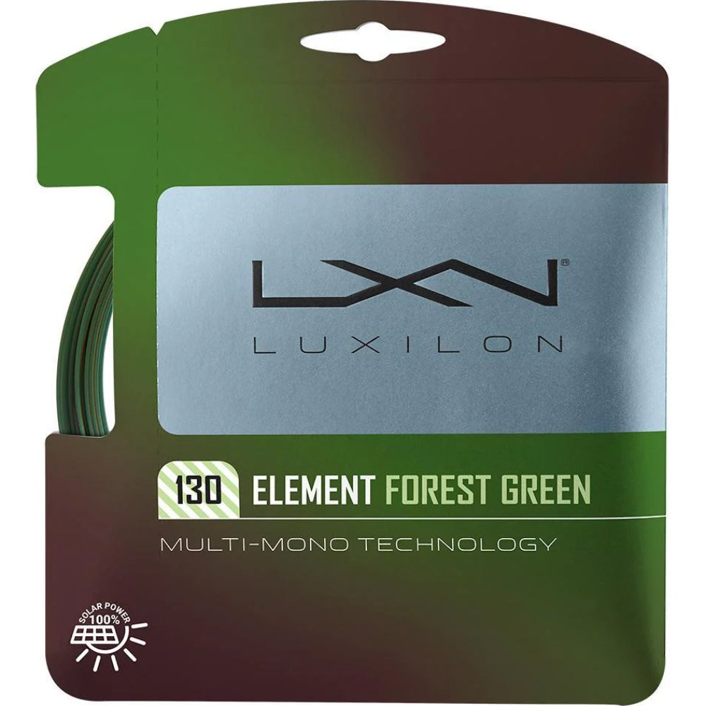 Luxilon Element Green Tennis String - High Performance Polyester String for Spin & Control | Perfect for Competitive Play & Training