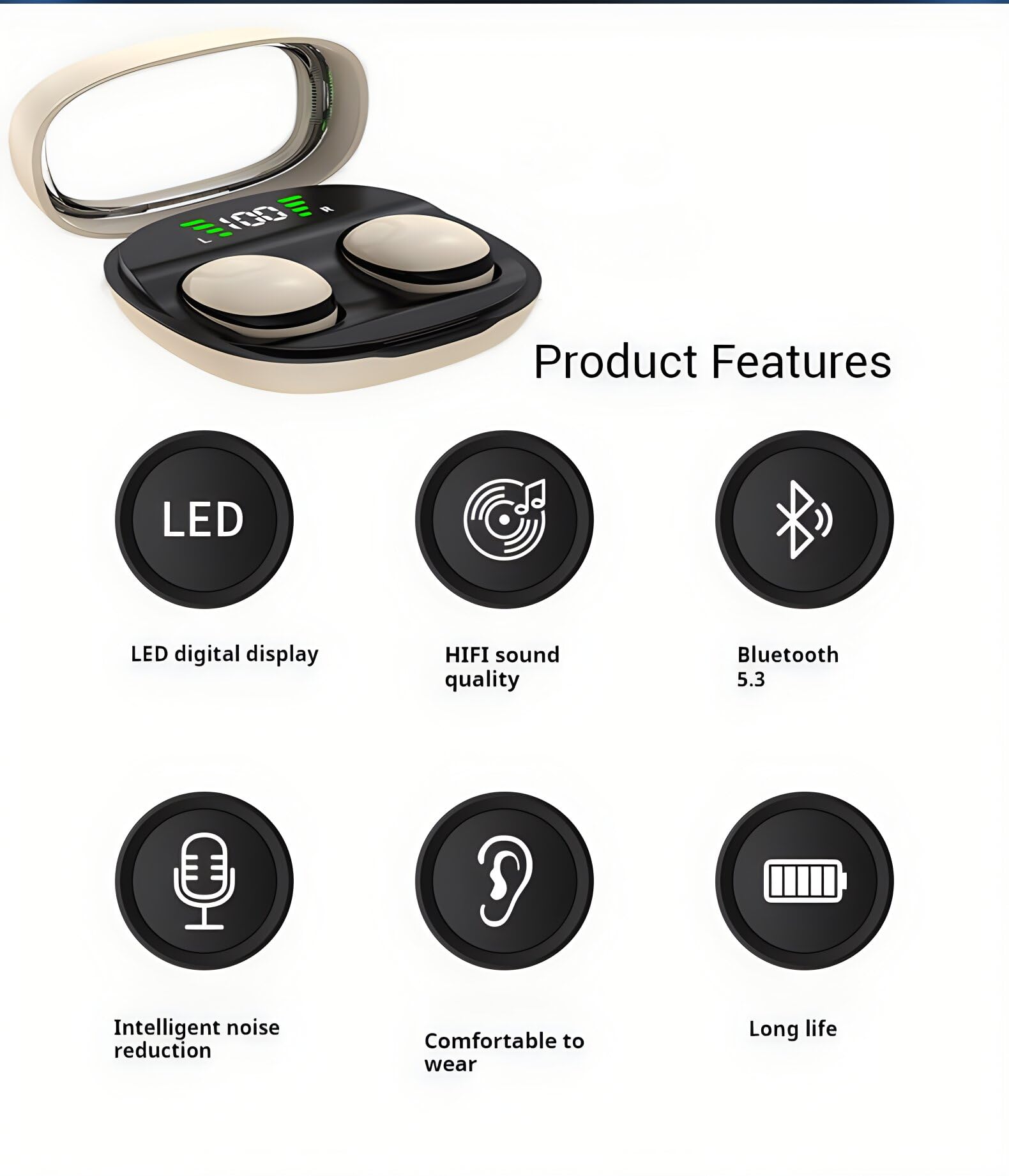Sleep Earbuds for Side Sleepers - Noise Canceling Wireless Headphones for Small Ears, Comfortable Mini In-Ear Bluetooth Headphones for Sleeping, Travel & Meditation | Perfect for Night Use, Airplane & Office