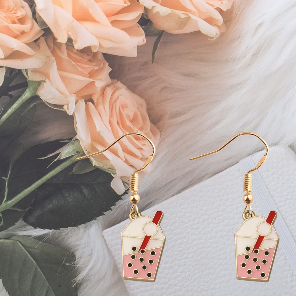 MYOSPARK Bubble Tea Keychain - Cute Milk Tea Jewelry Gift for Bubble Tea Lovers, Girls & BTS Fans - Perfect for Backpacks, Keyrings & Kawaii Accessories