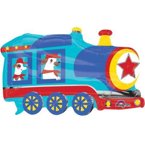 Happy Train 5th Birthday Party Decorations Set - Balloon Bouquet, Banners & Cake Toppers for Kids Birthday Party Decorations | Perfect for Train-Themed Birthday Celebrations & Photo Backdrops
