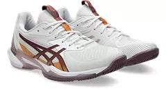 Asics Women's Solution Speed FF 3 Tennis Shoes - Lightweight Performance Court Sneakers (White/Mauve) | Perfect for Competitive Matches & Training Sessions