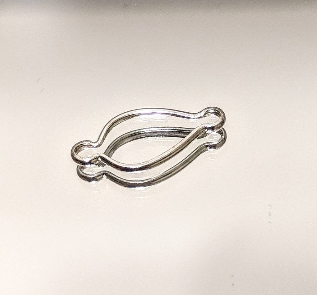 Sterling Silver or Gold Filled Pear-Shaped Wire Bezel Dangle Setting - 5x3mm to 12x8mm, Double Loop, Wire Tite for Faceted Cabochon (Style 263/260) - Perfect for Handmade Jewelry, Earrings & Pendant Designs