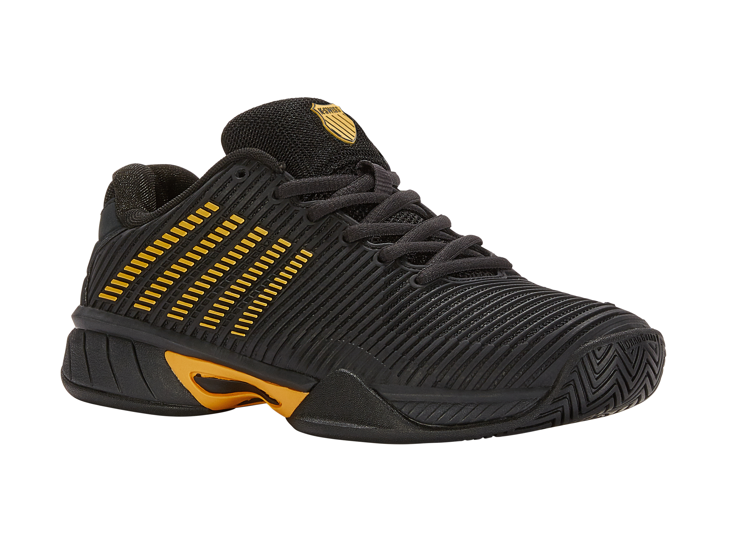 Hypercourt Express 2 Basketball Shoes - Moonless Night/Amber Yellow | High-Performance Court Sneakers for Men | Perfect for Indoor & Outdoor Basketball Games, Training, and Casual Wear