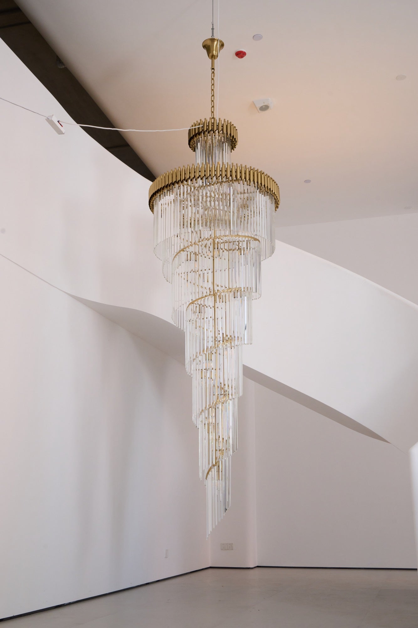 Elegant Crystal Spiral Chandelier - Modern Ceiling Light Fixture for Dining Room, Living Room & Bedroom Decor | Energy Efficient LED Lighting for Home & Office