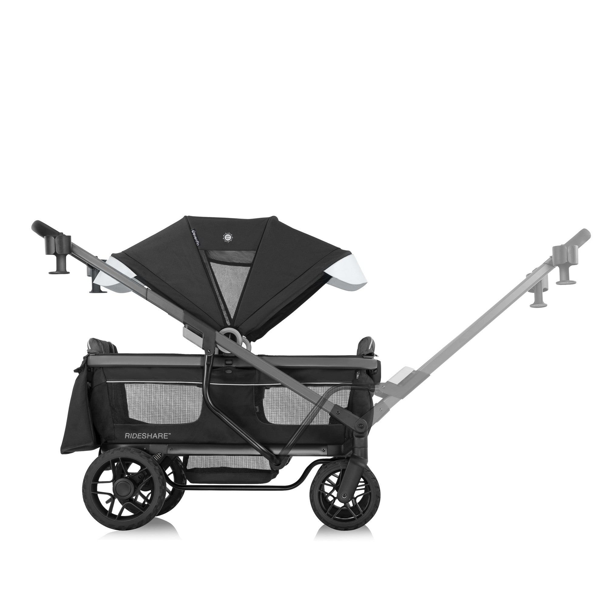 Evenflo Shyft Rideshare All-Terrain Stroller Wagon - Lightweight Foldable Baby Stroller & Wagon Combo for Outdoor Adventures, Beach, Park, and Travel