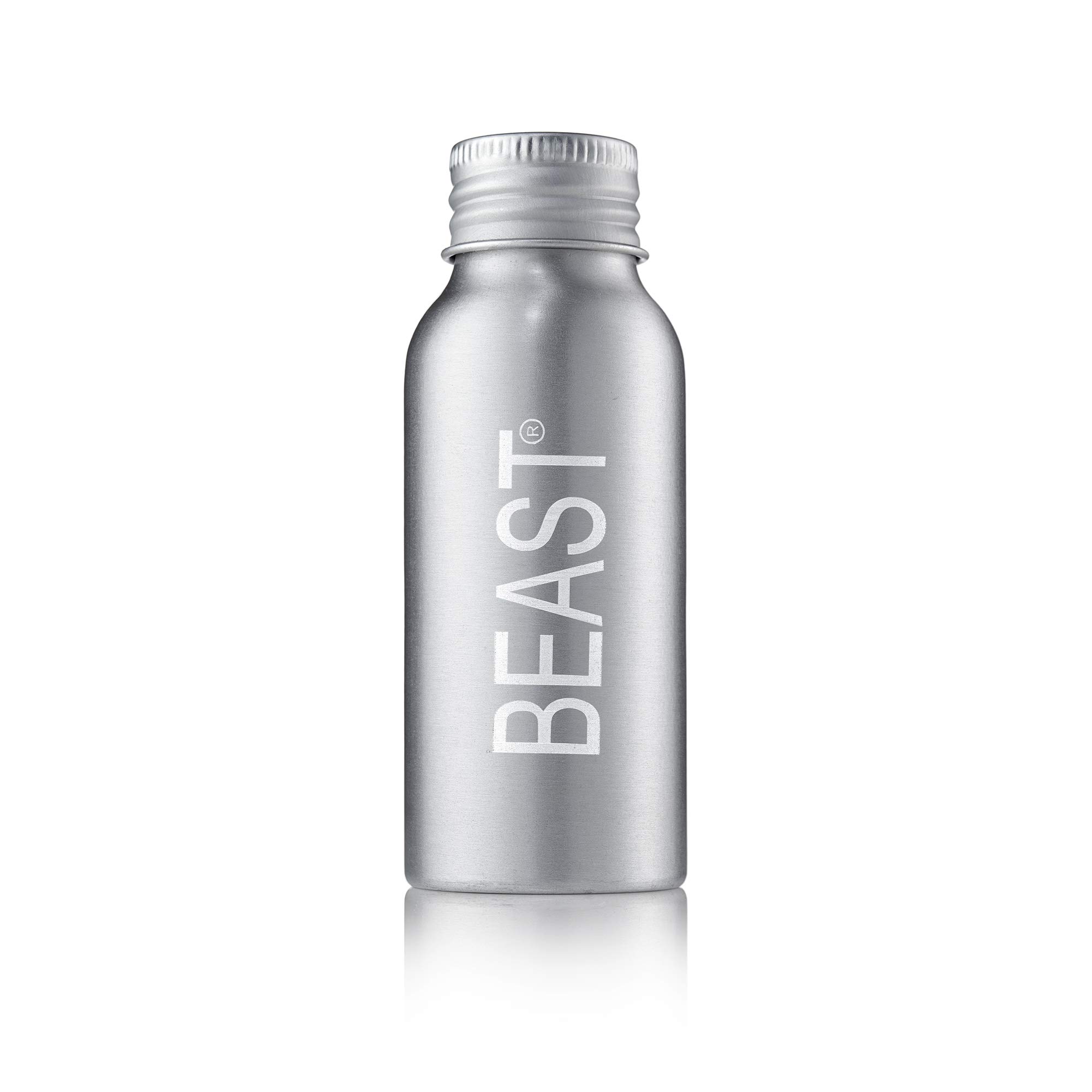 Beast 2 oz (59 mL) Reusable Aluminum Travel Bottle for Toiletries, Shampoo & Shower Products | TSA Approved Leak-Proof Container | Perfect for Gym, Camping & Airplane Carry-On