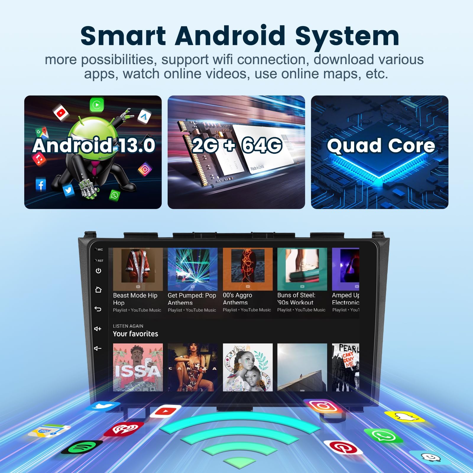 2+64GB Android Car Stereo for Honda CRV 2007-2011 - 9