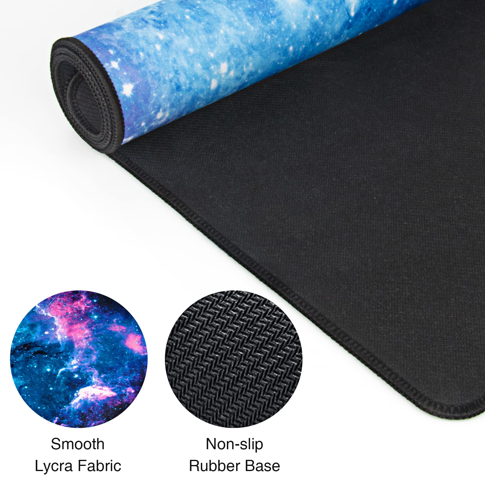ETZ Large Gaming Mouse Pad 31.5 x 11.8 Inches - Non-Slip Rubber Base, Stitched Edges, Waterproof Desk Mat for PC, Laptop, Office & Home Use - Perfect for Gaming, Work, and Study