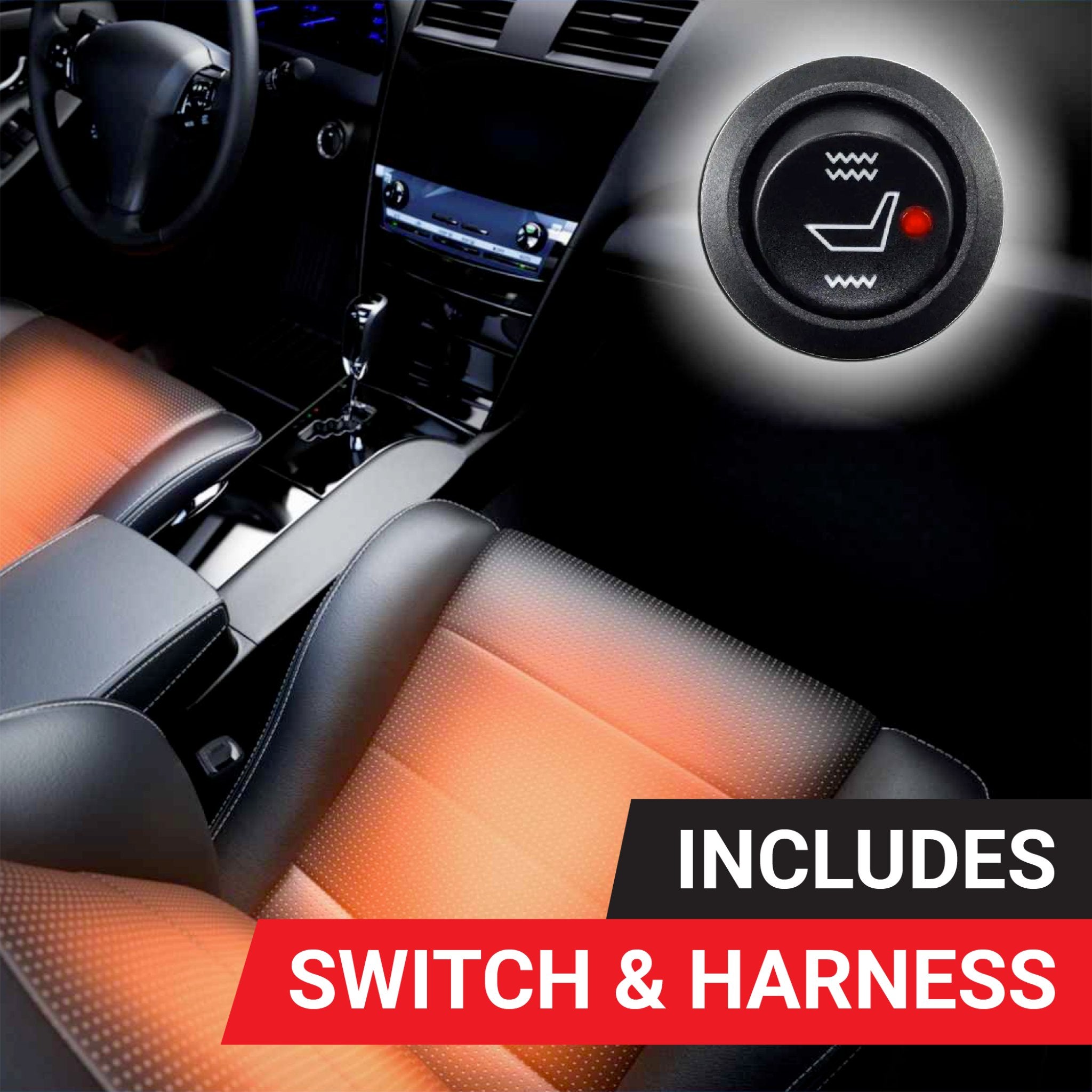 1905 Cadillac Model C Carbon Fiber Heated Seat Kit - Dual Heating Elements with High/Low Switch - Perfect for Winter Comfort & Luxury Car Upgrades