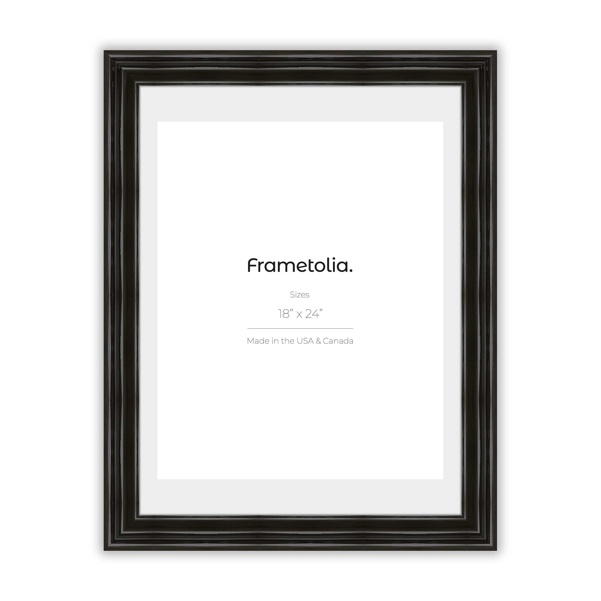 Custom Printed Electric Black Gloss Frame - Personalized Photo Display for Home & Office Decor | Perfect for Wall Art, Gifts, and Picture Frames