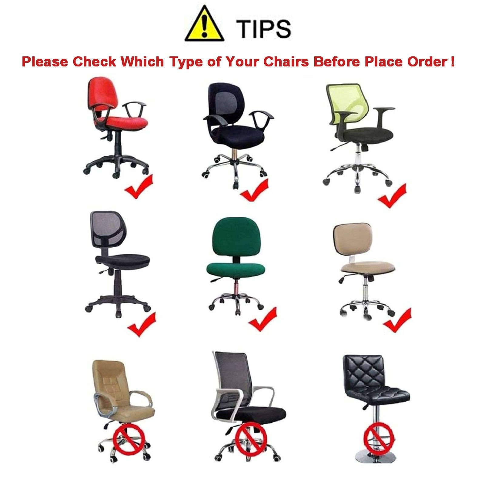 Velvet Office Chair Covers - Stretchable Computer Desk Chair Slipcovers for Swivel Chairs, Soft Washable Protector for Boss Chairs (Brown) | Perfect for Home Office, Gaming Setup & Conference Rooms