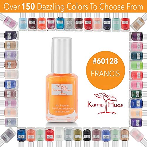 Organic Non-Toxic Nail Polish - Vegan & Cruelty-Free Nail Paint for Nail Art - Fast Drying, Long Lasting Nail Polish for Women (Francis) - Perfect for Manicures, Pedicures & Special Occasions
