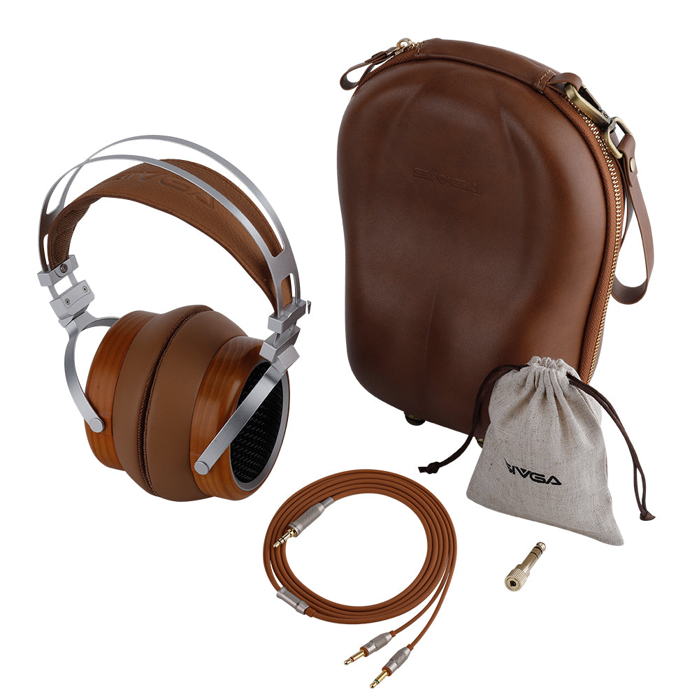 Sivga Luan Open Back Over Ear Headphones - High Fidelity Audiophile Headphones with Wooden Ear Cups, Comfortable for Home Studio, Gaming & Music Listening