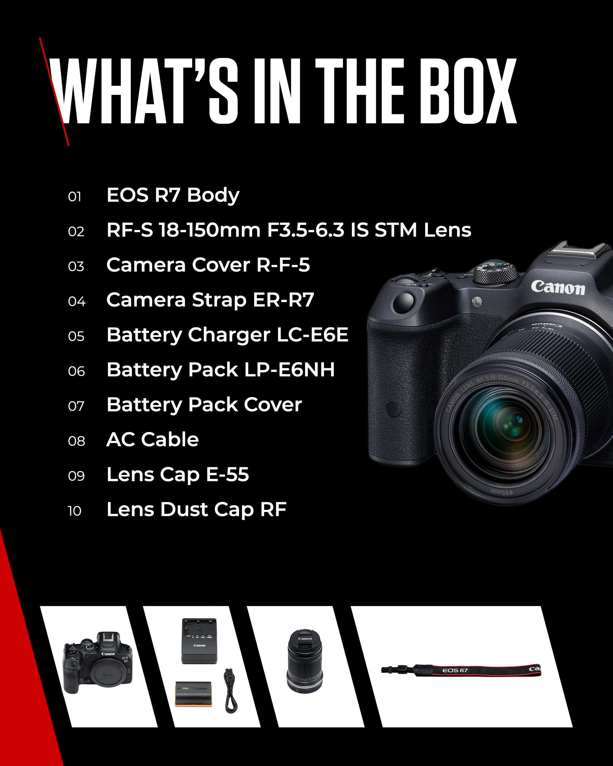 Canon EOS R7 Mirrorless Camera with RF-S 18-150mm Lens - 32.5MP APS-C CMOS Sensor, Dual Pixel AF II, 4K Video, Touchscreen LCD - Perfect for Travel Photography, Vlogging & Content Creation
