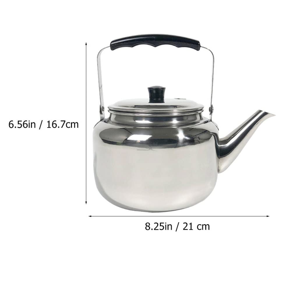 Premium Stainless Steel Tea Kettle - 3L Classic Stovetop Water Kettle with Universal Base for Gas & Electric Stoves - Perfect for Home, Camping & Outdoor Use
