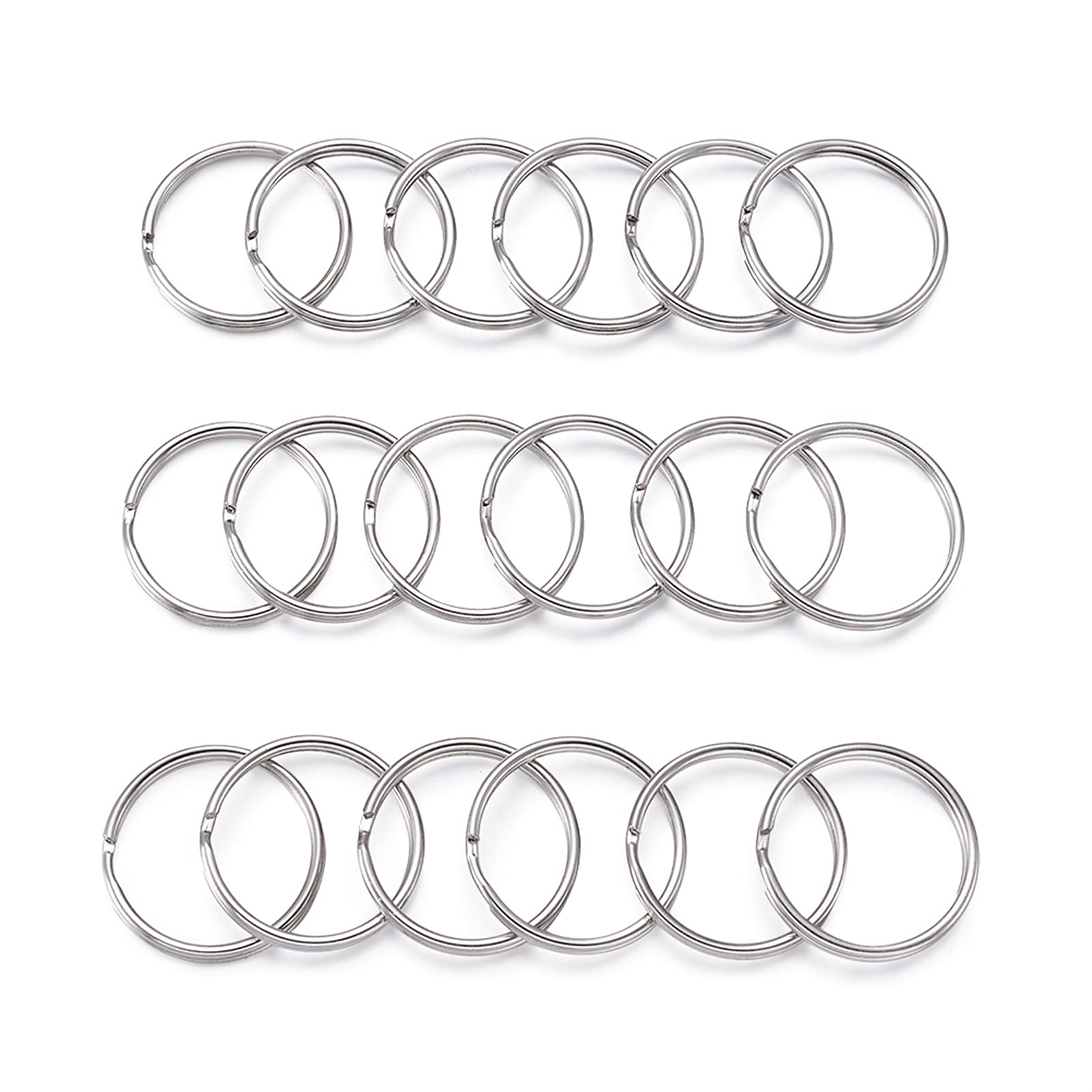 Craftdady 1000Pcs 25mm Round Split Key Rings - 1 Inch Double Loop Metal Keychain Connectors for Jewelry Making, Car Keys & Home Organization | Durable Key Ring Accessories for DIY Crafts, Keychains & Gift Tags