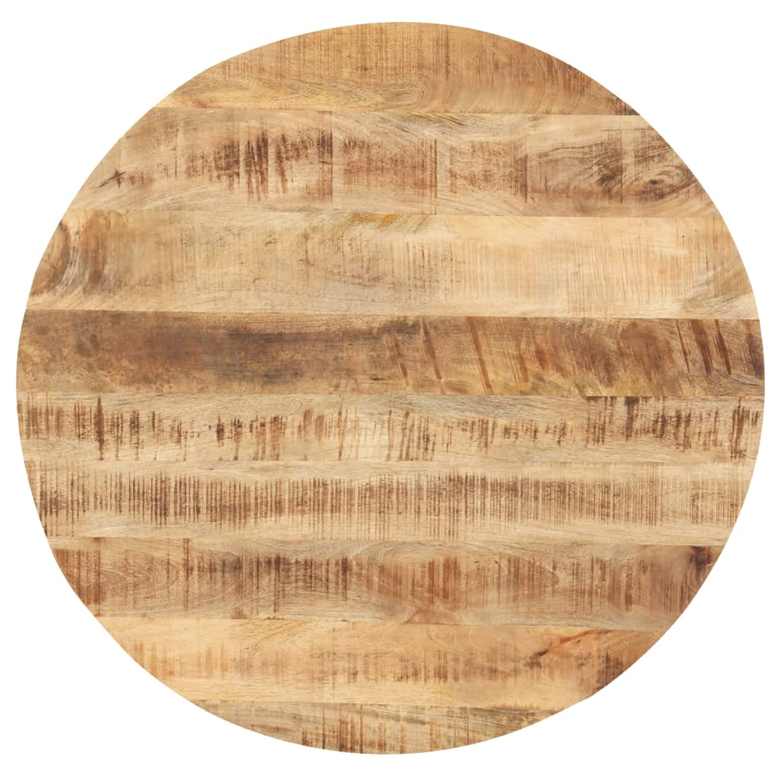 Premium Mango Wood Round Table Top - 27.6 Inch Diameter Natural Wood Replacement Tabletop for Dining, Coffee, Garden, Bar & Side Tables - Perfect for Home Decor, Restaurant & Outdoor Use (1-1.1 Inch Thickness)