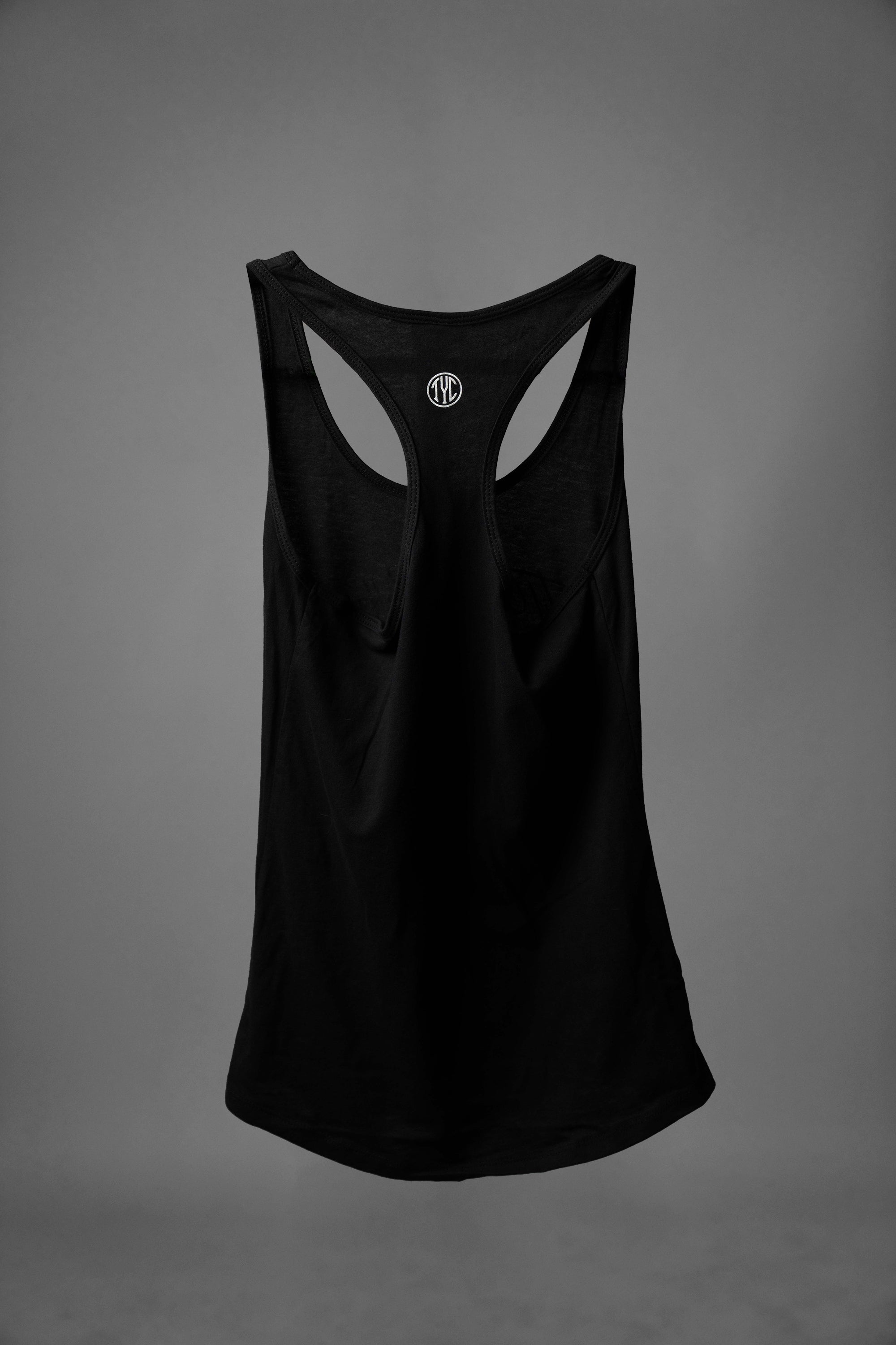 Til You Collapse Full Length Racerback Tank Top - Black | Workout & Gym Essential for Women