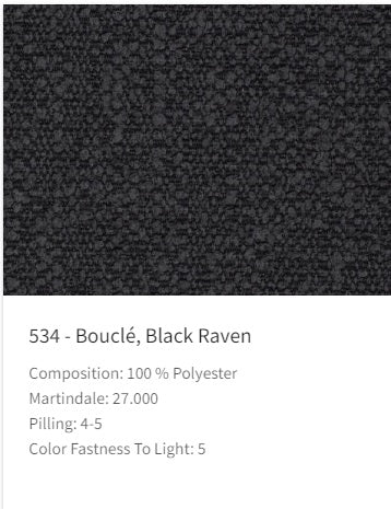 #534 Bouclé Black Raven
