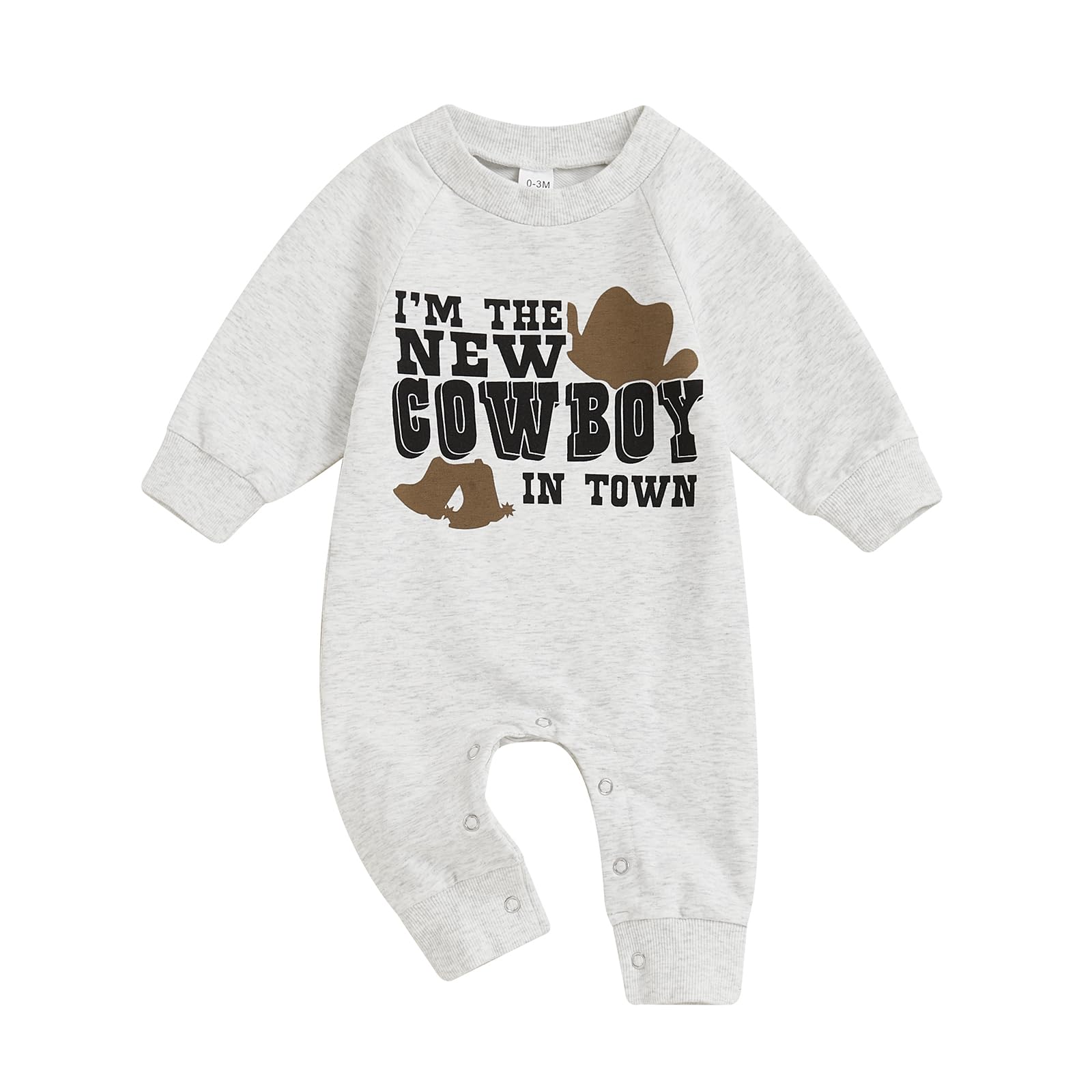 Baby Boy Western Outfit - Newborn Cowboy Romper with Long Sleeves for Winter | Perfect for Photoshoots, Western-Themed Parties & Holiday Dressing